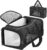 Petsfit Airline Approved Pet Carrier for Small Cats, 16.5×8.6×11 TSA Approved Carrier, with Removable Dual-Sided Padding (2-Way Placement) – Fits Under Most Airplane Seats, Escape Proof (Black)