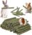 100PCS Timothy Hay Sticks for Rabbits Guinea Pigs Chinchillas Chew Treats, Natural Timothy Grass Molar Teeth Stick Bunny Chew Toys for Rabbits Chinchillas Guinea Pigs Hamsters Rodents