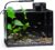 NICREW 2.5 Gallon Nano Nature Aquarium Kit, Ultra-Clear Rimless Desktop Fish Tank with Light, Filter, Gravel and Rock, Perfect for Small Fish, Shrimp, or Betta, Complete Version, Black