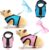SATINIOR 2 Sets Guinea Pig Harness and Leash Adjustable Soft Mesh Harness Bell No Pulling Comfort Vest for Baby Ferret Rats Hamster Bunny Rabbit Chinchilla and Small Pet(Blue, Pink,XS)