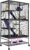 Garvee Metal Small Animal Cage,64 in H Ferret Cage for Small Animals – 4 Tier Large Hamster Cage with Removable Ramp, Hammock, Extra Storage Stand,Removable Tray for Ferret, Chinchilla, Hamster