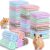Moukeren 20Pcs Guinea Pig Fleece Bedding Blankets Bulk Washable Small Animal Fleece Cage Liners Pet Wash Cloth Sleeping Mat Cover for Hamster Chinchilla Rabbit Hedgehog(Multicolor, 12 x 12 Inch)