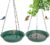 VUWEZ Hanging Bird Feeder & Bath for Outdoors, Wild Bird Feeders Tray, Hanging Birdfeeder Birdbath for Outside, Cardinal, Blue Jay, Crow, Birdfeeders Trays (10″, 1 Pcs with Hole & 1 Pcs No Hole)