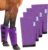 Mesh Horse Fly Boots Set of 4, Loose Fitting Leggings for Horses, Reduce Stressful Stomping, Breathable Adjustable and Universal Fit for 4 Legs, Reliable Stay Put (Purple)