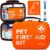 ARCA PET Cat & Dog First Aid Kit for Car – Pet Emergency Kit for Home Office Travel – Dog Camping Essentials with Digital Thermometer, Muzzle & Mini First Aid Pouch