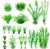MyLifeUNIT Aquarium Plants, 20 Pack Artificial Fish Tank Plants for Aquarium Decorations (Green)