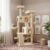 SHA CERLIN 65in Larger Cat Tree Tower Condo for Indoor Kitties/Multi-Level Furniture Activity Center with Wide Base/Cozy Plush Cat Perches/Baskets/Sisal Scratching Posts and Hammock/Beige