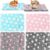 Tuanse 4 Pack Guinea Pig Bed Mat Bedding Rabbit All Season Soft Fleece Bed Pad for Small Animal Mattress Fleece Sleeping Pad for Hedgehogs Bunny Ferrets Hamster(Star,13 x 10 Inch)