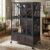 60″ Large Ferret Cage, Multi-Level Small Animal Mansion with 4 Wheels, 3 Metal Ramps & Hammock for Chinchillas, Rabbits, Guinea Pigs, Includes PP Trays & Storage Cabinet