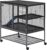 Critter Nation by MidWest Homes for Pets Single Unit Small Animal Cage, Habitat for Rats, Chinchillas, Ferrets, Sugar Gliders, Tool-Free Assembly, with Full-Width Doors, Shelf and Removable Base Pan